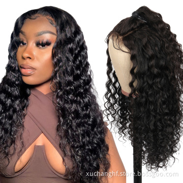 HF Wholesale Glueless Peruvian Human Hair Full Lace Wig Human Hair Lace Front Wigs Curly 4*4/5*5 Closure Frontal Wig